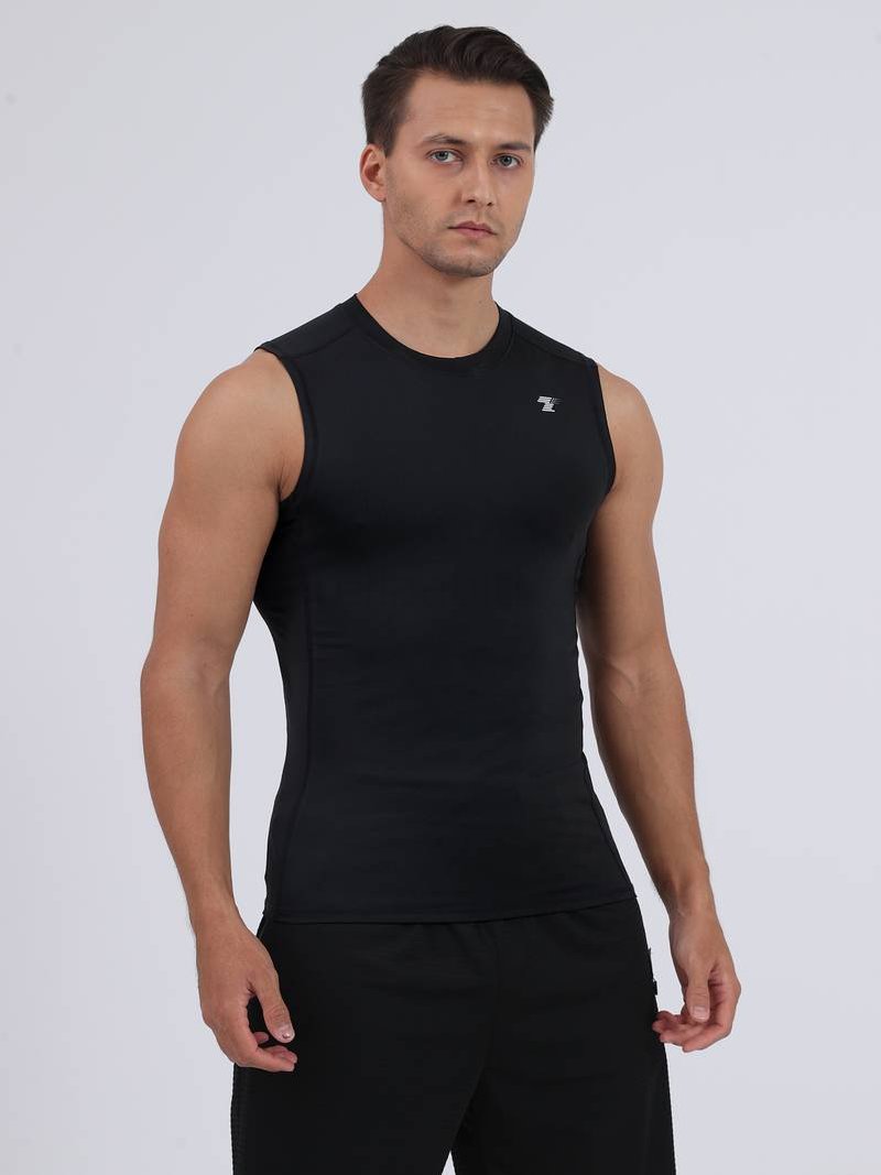 (image for) 5 Pack Men's Athletic Compression Sleeveless Workout Tank Top, Running Training