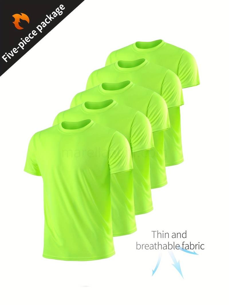 (image for) 5-Pack Of Xinso Prince Men's Quick-Dry T-Shirts - Ultra-Thin, Breathable & Compression Fit!